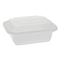 Pactiv Evergreen VERSAtainer Microwavable Containers, Rectangle, 12 oz, 4.5 x 5.5 x 2.12, White/Clear, Plastic, 150PK NC818